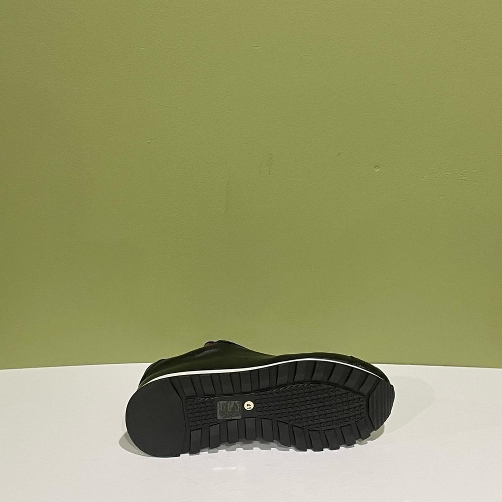 Fennix italy shoes casual sneaker black leather calf/alligator size 8 - Picture 4 of 5